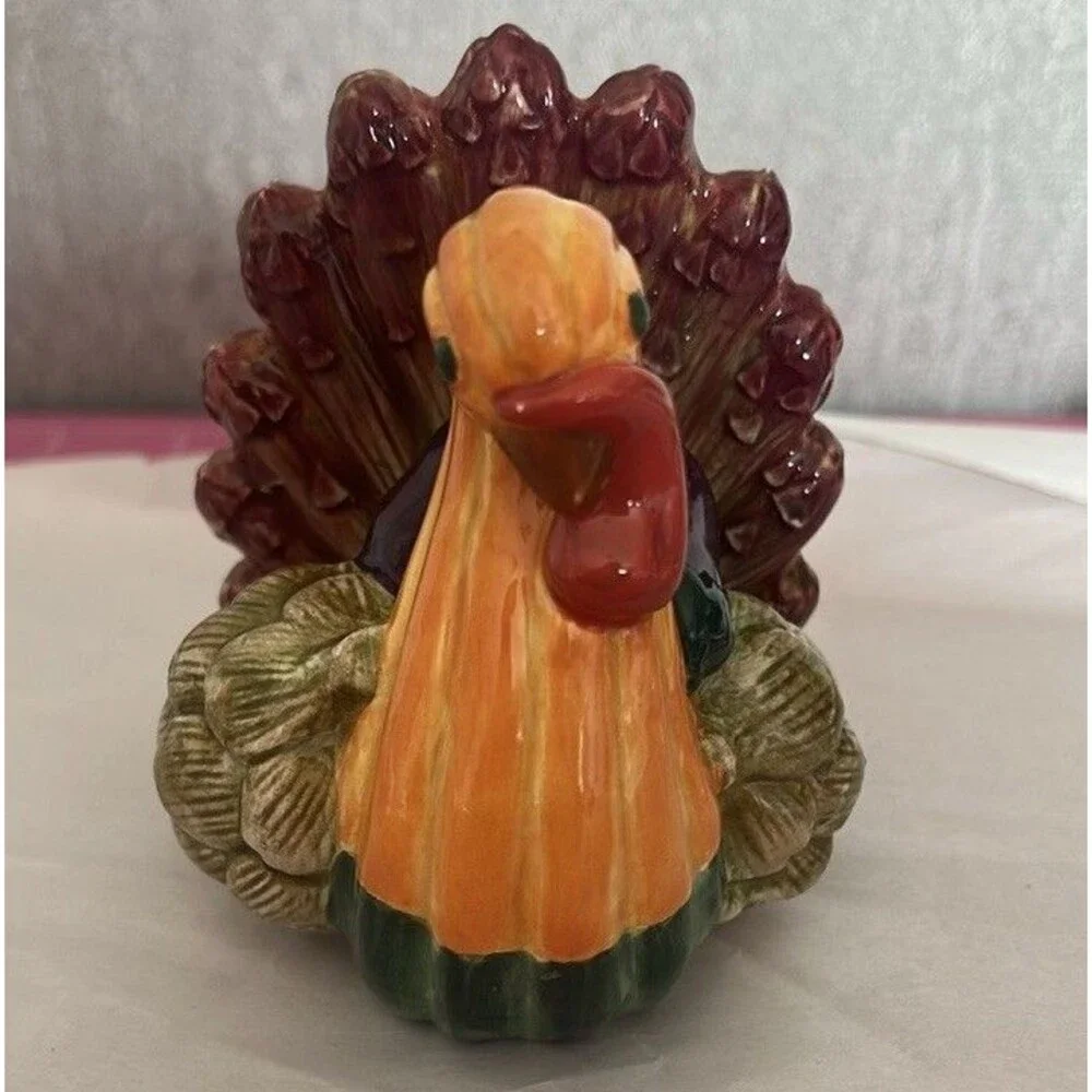 Dept 56 Turkey Veggie Figural Salt & Pepper Shakers Thanksgiving Holiday Dinner